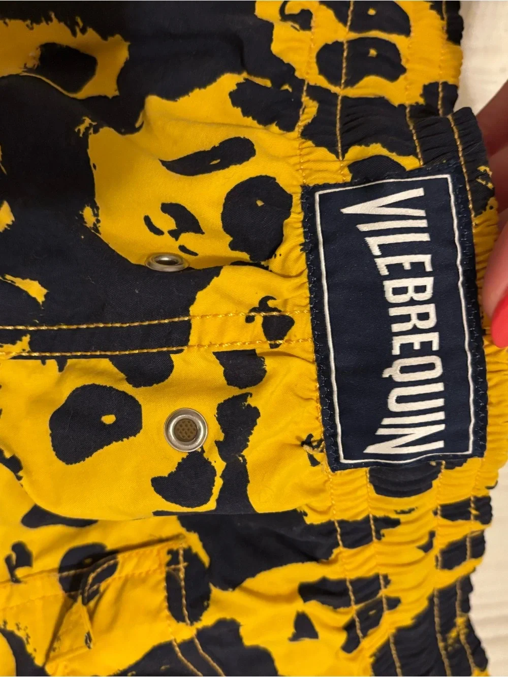 Vilebrequin Yellow and Black Graphic Swim Shorts